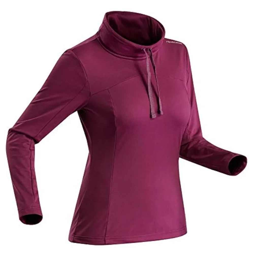 Decathlon Women's Burgundy Long Sleeve Turtleneck Top, M